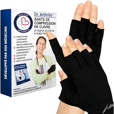 Dr. Arthritis Conçus par des médecins, gants d'arthrose avec cuivre, gants de compression pour femmes et hommes, gants d'arthrite/mitaines pour soulager la douleur et la chaleur, rose - Publicité Dr. Arthritis Conçus par des médecins, gants d'arthrose avec cuivre, gants de compression pour femmes et hommes, gants d'arthrite/mitaines pour soulager la douleur et la chaleur, rose - Publicité
