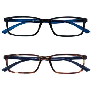 OPULIZE See Lunettes de Lecture Anti-Lumière Bleue Pack de 2 Montures Étroite Charnières à Ressort Améliore le Sommeil Jeux Ordinateur Noir Tortue Marron Hommes Femmes BB9-12 +3.00 - Publicité OPULIZE See Lunettes de Lecture Anti-Lumière Bleue Pack de 2 Montures Étroite Charnières à Ressort Améliore le Sommeil Jeux Ordinateur Noir Tortue Marron Hommes Femmes BB9-12 +3.00 - Publicité