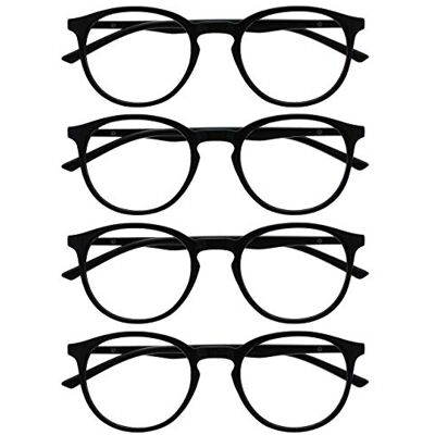Opulize Lunettes de lecture rondes noires - Lunettes de lecture - Publicité Opulize Lunettes de lecture rondes noires - Lunettes de lecture - Publicité