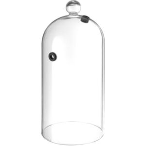 HENDI Cloche de fumage, coupole couvercle dôme pour les boisson cocktails, avec aération en silicone idéal avec le pipe fumoir infuseur ou pistolet à fumée, ø130x(h)282 mm, en verre borosilicate - Publicité