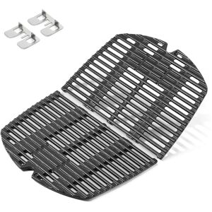 onlyfire Grille de Cuisson en Fonte pour Barbecue à Gaz Weber Q 200/2000 Séries Remplacement pour 7645 avec 2 Supports de Montage - Publicité onlyfire Grille de Cuisson en Fonte pour Barbecue à Gaz Weber Q 200/2000 Séries Remplacement pour 7645 avec 2 Supports de Montage - Publicité