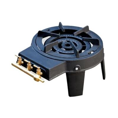 KZ Garden Réchaud Gaz Camping 4 Pieds 8,6KW Traiteur 3 Bruleurs Gaz Butane ou Propane Fonte véritable - Publicité KZ Garden Réchaud Gaz Camping 4 Pieds 8,6KW Traiteur 3 Bruleurs Gaz Butane ou Propane Fonte véritable - Publicité