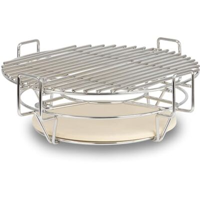 BBQ-TORO Système de cuisson flexible pour barbecue Kamado Ø 39 cm Ensemble de gril en acier inoxydable à 3 niveaux avec grille et pierre à pizza Accessoires pour barbecue Kamado, accessoires pour - Publicité BBQ-TORO Système de cuisson flexible pour barbecue Kamado Ø 39 cm Ensemble de gril en acier inoxydable à 3 niveaux avec grille et pierre à pizza Accessoires pour barbecue Kamado, accessoires pour - Publicité