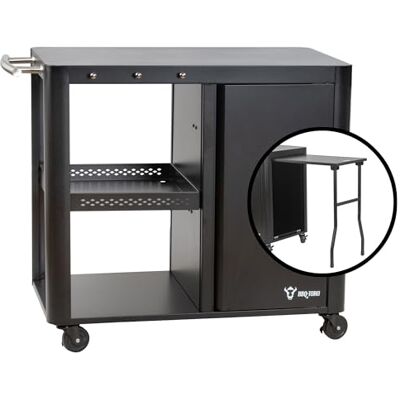 BBQ-Toro - Barbecue Table 95x50x80 cm - Noir - Barbecue Table - Publicité BBQ-Toro - Barbecue Table 95x50x80 cm - Noir - Barbecue Table - Publicité
