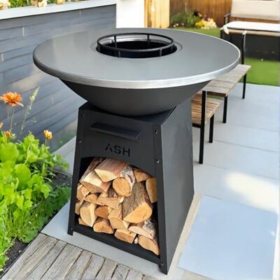PakketPanda Plancha BBQ Grill Brasero Plaque de cuisson Extérieur Plancha Anneau de barbecue ASH NOVA Large Cheminée de jardin Barbecue Rangement du bois Aspect luxueux Plaque de cuisson - Publicité PakketPanda Plancha BBQ Grill Brasero Plaque de cuisson Extérieur Plancha Anneau de barbecue ASH NOVA Large Cheminée de jardin Barbecue Rangement du bois Aspect luxueux Plaque de cuisson - Publicité
