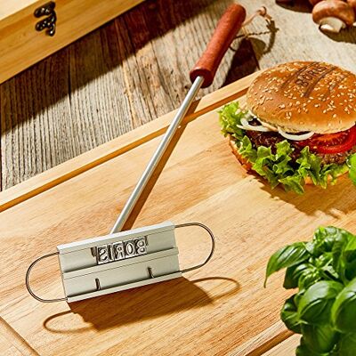 Casa Vivente Fer à marquer Barbecue en Aluminium avec Lettres interchangeables Accessoires de Barbecue Outil pour Graver la Viande sans boîte de Rangement - Publicité Casa Vivente Fer à marquer Barbecue en Aluminium avec Lettres interchangeables Accessoires de Barbecue Outil pour Graver la Viande sans boîte de Rangement - Publicité