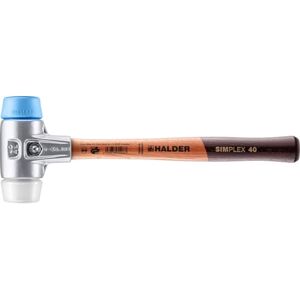 Halder 3117040 Simplex Maillet de Tpe-doux/Plastique super avec Boîtier en Aluminium, Multicolore, 40 mm - Publicité Halder 3117040 Simplex Maillet de Tpe-doux/Plastique super avec Boîtier en Aluminium, Multicolore, 40 mm - Publicité
