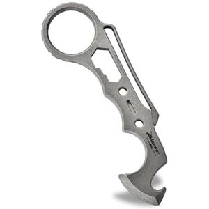 TIBROMTACK Outil levier EDC titane 4,3" : Ouvre-bouteille + Tournevis Camping/Quotidien (Lavage de pierre) - Publicité TIBROMTACK Outil levier EDC titane 4,3" : Ouvre-bouteille + Tournevis Camping/Quotidien (Lavage de pierre) - Publicité
