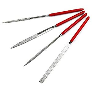 KAIAIWLUO Mini Ensemble de Fichiers en Diamant,4 PCS Mini Fichier D'aiguille Set Diamond Rasp Tool De Sculpture en Métal en Bois Bijoux Polissage Gravure Fichier pour Broyage en Pierre en Verre en Bois - Publicité KAIAIWLUO Mini Ensemble de Fichiers en Diamant,4 PCS Mini Fichier D'aiguille Set Diamond Rasp Tool De Sculpture en Métal en Bois Bijoux Polissage Gravure Fichier pour Broyage en Pierre en Verre en Bois - Publicité
