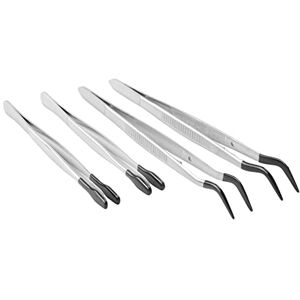Jemcgrl 4 PièCes SéRies de Pince à éPiler à Pointe en Caoutchouc pour Laboratoire Pince à éPiler Industrielle Passe-Temps Pinces à Timbre BoîTe en Plastique 12/15 Cm - Publicité Jemcgrl 4 PièCes SéRies de Pince à éPiler à Pointe en Caoutchouc pour Laboratoire Pince à éPiler Industrielle Passe-Temps Pinces à Timbre BoîTe en Plastique 12/15 Cm - Publicité