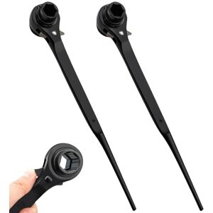 WIYETY Lot de 2 clés à cliquet 19/22 mm pour construction d'échafaudage Clé à cliquet réversible droite/gauche Clé à podger multifonction Cliquet en CR-V avec surface chromée mate - Publicité WIYETY Lot de 2 clés à cliquet 19/22 mm pour construction d'échafaudage Clé à cliquet réversible droite/gauche Clé à podger multifonction Cliquet en CR-V avec surface chromée mate - Publicité