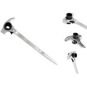 RICHMANN Clé à échafaudage 4 en 1 (19/22 mm) Marteau + arrache-clous + poinçon conique & cliquet réversible Cliquet d'échafaudage 12 points Acier au chrome-vanadium (Cr-V) avec 72 dents - Publicité RICHMANN Clé à échafaudage 4 en 1 (19/22 mm) Marteau + arrache-clous + poinçon conique & cliquet réversible Cliquet d'échafaudage 12 points Acier au chrome-vanadium (Cr-V) avec 72 dents - Publicité