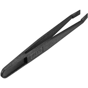 UKD Pince à épiler antistatique en plastique, pointe plate inclinée de précision pour bijoux artisanat bricolage beauté électronique outil de réparation noir - Publicité UKD Pince à épiler antistatique en plastique, pointe plate inclinée de précision pour bijoux artisanat bricolage beauté électronique outil de réparation noir - Publicité