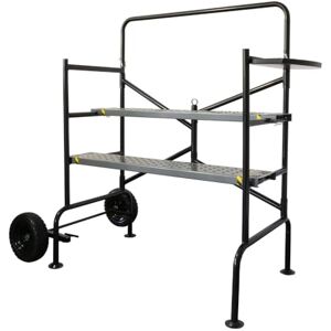 Oxeo Echafaudage roulant Jardin hauteur de travail 83cm Pliable roues increvables Echafaudage mobile sur roues 150Kg - Publicité Oxeo Echafaudage roulant Jardin hauteur de travail 83cm Pliable roues increvables Echafaudage mobile sur roues 150Kg - Publicité