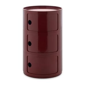 Kartell Componibili Big, Meuble Conteneur 3 éléments, Diamètre 42 cm, Bordeaux - Publicité Kartell Componibili Big, Meuble Conteneur 3 éléments, Diamètre 42 cm, Bordeaux - Publicité