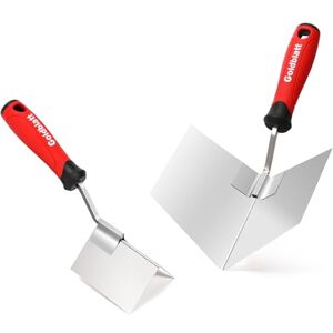 Goldblatt Lot de 2 Truelles d’Angle en Acier Inoxydable, Intérieure et Extérieure, Spatules d’Angle avec Poignée Souple pour Cloisons Sèches - Publicité Goldblatt Lot de 2 Truelles d’Angle en Acier Inoxydable, Intérieure et Extérieure, Spatules d’Angle avec Poignée Souple pour Cloisons Sèches - Publicité
