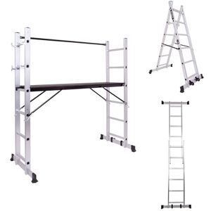 BOUDECH RIG 100 Échafaudage multifonctionnel Échafaudage 3 en 1 H165,5 cm Échelle d'échafaudage de travail avec roues en aluminium Capacité de charge max. 150 Kg - Publicité BOUDECH RIG 100 Échafaudage multifonctionnel Échafaudage 3 en 1 H165,5 cm Échelle d'échafaudage de travail avec roues en aluminium Capacité de charge max. 150 Kg - Publicité