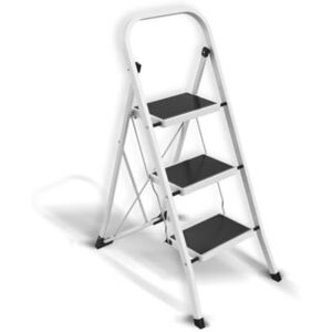 MSV Escabeau Marche Pied 3 Marches Acier/Peinture 46 x 71 x 104 cm Blanc/Gris Norme GS Sécurité Design Compact et Pliable, Gain de Place Pieds Antidérapants Charge Max 150 kg - Publicité MSV Escabeau Marche Pied 3 Marches Acier/Peinture 46 x 71 x 104 cm Blanc/Gris Norme GS Sécurité Design Compact et Pliable, Gain de Place Pieds Antidérapants Charge Max 150 kg - Publicité