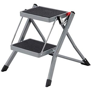 SONGMICS Escabeau à 2 Marches, Marche-Pieds Pliable, Largeur de Marche 20 cm, Caoutchouc Antidérapant, avec Poignée, Charge 150 kg, en Acier, Gris et Noir GSL002GY01 - Publicité SONGMICS Escabeau à 2 Marches, Marche-Pieds Pliable, Largeur de Marche 20 cm, Caoutchouc Antidérapant, avec Poignée, Charge 150 kg, en Acier, Gris et Noir GSL002GY01 - Publicité