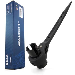 HASKYY Clé à cliquet pour échafaudage avec fente pour écrou à aile 19/22 mm Cliquet et clé à molette convertible droite/gauche Double embout 4 en 1 outil - Publicité HASKYY Clé à cliquet pour échafaudage avec fente pour écrou à aile 19/22 mm Cliquet et clé à molette convertible droite/gauche Double embout 4 en 1 outil - Publicité