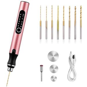 VQVYBXN Mini stylo sans fil à 3 vitesses avec 8 petits embouts, étau électrique rechargeable en résine pour la fabrication de bijoux, plastique, bois, porte-clés (rose) - Publicité VQVYBXN Mini stylo sans fil à 3 vitesses avec 8 petits embouts, étau électrique rechargeable en résine pour la fabrication de bijoux, plastique, bois, porte-clés (rose) - Publicité