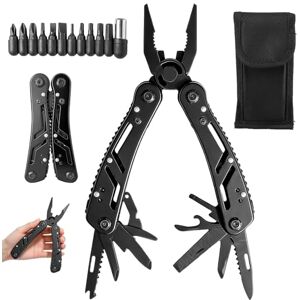 GOMETY Pince Multifonction en Acier Inoxydable, 23 en 1 Outil Multifonction avec Couteau Ciseaux Scie Embouts Tournevis, Couteau Multifonction avec Sac, Outil Multitool pour Camping Extérieur Cadeaux Hommes - Publicité GOMETY Pince Multifonction en Acier Inoxydable, 23 en 1 Outil Multifonction avec Couteau Ciseaux Scie Embouts Tournevis, Couteau Multifonction avec Sac, Outil Multitool pour Camping Extérieur Cadeaux Hommes - Publicité