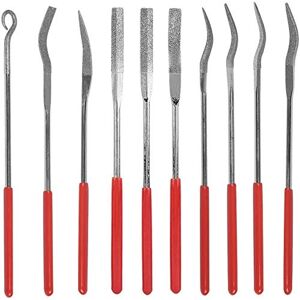 Bestgle 10 Pcs Assortis Mini Lime Diamant Ensemble Aiguille Plate Carrée Forme Ronde Fichiers Riffler pour Bijoutiers En Métal Verre Sculpture Sur Bois Artisanat 3x140mm - Publicité Bestgle 10 Pcs Assortis Mini Lime Diamant Ensemble Aiguille Plate Carrée Forme Ronde Fichiers Riffler pour Bijoutiers En Métal Verre Sculpture Sur Bois Artisanat 3x140mm - Publicité