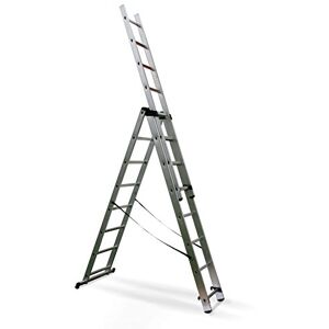 Hailo Echelle Transformable 3 Plans 3x8 échelons 5m/5,9m en Aluminium HobbyStep - Publicité Hailo Echelle Transformable 3 Plans 3x8 échelons 5m/5,9m en Aluminium HobbyStep - Publicité