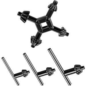 WANTUSHUI Lot de 4 clés de mandrin en métal, clé de mandrin à cliquet réglable, croix de roue, clé cruciforme, clé de perceuse - Publicité WANTUSHUI Lot de 4 clés de mandrin en métal, clé de mandrin à cliquet réglable, croix de roue, clé cruciforme, clé de perceuse - Publicité