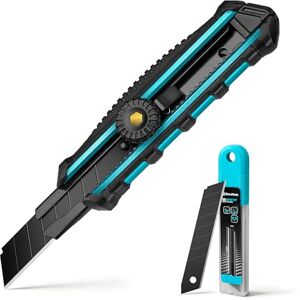 DURATECH Cutter Professionnel 18mm, Couteau Utilitaire Précis avec 10 Lames SK5, Idéal pour Coupe Papier, Carton et Projets de Bricolage - Publicité DURATECH Cutter Professionnel 18mm, Couteau Utilitaire Précis avec 10 Lames SK5, Idéal pour Coupe Papier, Carton et Projets de Bricolage - Publicité