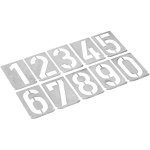 GRAVUREM Trace-chiffres/Jeu de gabarits/pochoir plaque de zinc / 100mm 0-9 - Publicité GRAVUREM Trace-chiffres/Jeu de gabarits/pochoir plaque de zinc / 100mm 0-9 - Publicité