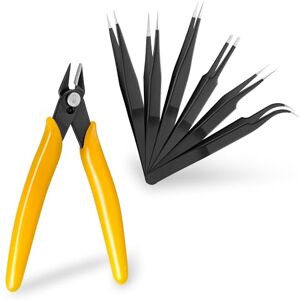 goobay 74095 Jeu de 6 pincettes + pince coupante de précision/pincettes et pince comme outil d'horlogerie, outil de modélisme et petites réparations/Couverts de dissection/Acier inoxydable - Publicité goobay 74095 Jeu de 6 pincettes + pince coupante de précision/pincettes et pince comme outil d'horlogerie, outil de modélisme et petites réparations/Couverts de dissection/Acier inoxydable - Publicité