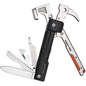 Roxon 16 en 1 outils marteau multitool avec pierre à feu, cutter remplaçable, meilleurs accessoires de camping avec pince, couteau, décapsuleur, scie, règle pour homme - Publicité Roxon 16 en 1 outils marteau multitool avec pierre à feu, cutter remplaçable, meilleurs accessoires de camping avec pince, couteau, décapsuleur, scie, règle pour homme - Publicité