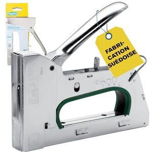 Rapid Agrafeuse PRO R34 pour Agrafes N°140 de 6-14mm, Agrafeuse de Bricolage avec 3 Puissances au Choix, Gâchette Facile à Actionner & Poignée Ergonomique, Fabriqué en Suède FSC (5001671) - Publicité Rapid Agrafeuse PRO R34 pour Agrafes N°140 de 6-14mm, Agrafeuse de Bricolage avec 3 Puissances au Choix, Gâchette Facile à Actionner & Poignée Ergonomique, Fabriqué en Suède FSC (5001671) - Publicité