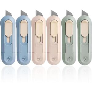 JOOTUEPO 6 PCS cutters utilitaires, couteau utilitaire pliant, mini utilitaire lame cutter de sécurité, coupe-boîtes multifonctions pour le bureau, la maison, l'artisanat, les cartons, le papier - Publicité JOOTUEPO 6 PCS cutters utilitaires, couteau utilitaire pliant, mini utilitaire lame cutter de sécurité, coupe-boîtes multifonctions pour le bureau, la maison, l'artisanat, les cartons, le papier - Publicité
