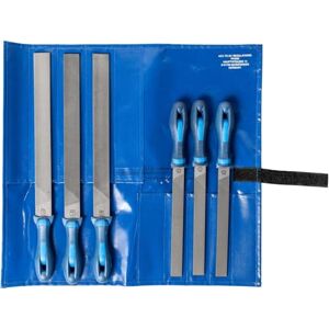 PFERD TOOLS Assortiment de limes d’atelier en étui PVC enroulable, 6 limes, plate à main, taille croisée H1, H2, H3 et longueur 200 mm, 300 mm, 11800555 – pour l’usinage des géométries à angle droit - Publicité PFERD TOOLS Assortiment de limes d’atelier en étui PVC enroulable, 6 limes, plate à main, taille croisée H1, H2, H3 et longueur 200 mm, 300 mm, 11800555 – pour l’usinage des géométries à angle droit - Publicité