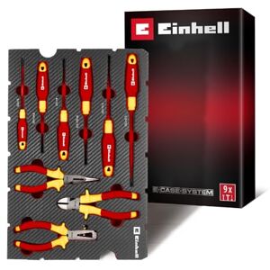Einhell Original E-Case Pad 9 pièces outils électricien (isolation testée IEC 60900, set de tournevis, pince coupante, pince à dénuder, pince à bec long, système E-Case) - Publicité Einhell Original E-Case Pad 9 pièces outils électricien (isolation testée IEC 60900, set de tournevis, pince coupante, pince à dénuder, pince à bec long, système E-Case) - Publicité