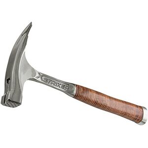 Peddinghaus 5133070000 Marteau de Plafonneurs "Xstriker" 850g face Raboteux magnetique avec Manche en Cuir, Argent/Brun - Publicité Peddinghaus 5133070000 Marteau de Plafonneurs "Xstriker" 850g face Raboteux magnetique avec Manche en Cuir, Argent/Brun - Publicité