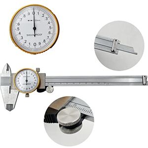 LYFJXX Cadran Étriers 0-150mm 0.02mm Haute Précision Industrie Acier inoxydable Vernier Caliper Pied à coulisse à cadran Outil de mesure métrique antichoc - Publicité LYFJXX Cadran Étriers 0-150mm 0.02mm Haute Précision Industrie Acier inoxydable Vernier Caliper Pied à coulisse à cadran Outil de mesure métrique antichoc - Publicité