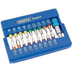 Draper 82402 Lot de 19 embouts de tournevis colorés avec support magnétique - Publicité Draper 82402 Lot de 19 embouts de tournevis colorés avec support magnétique - Publicité