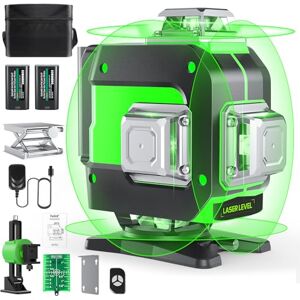 FELLAT Niveau Laser, 4 x 360 ° Autonivelant Laser Chantier 4D 16 Lignes Laser avec 2x4000 mAh Batterie Réchargeable et Télécommande, Support Magnétique, Base de Levage - Publicité FELLAT Niveau Laser, 4 x 360 ° Autonivelant Laser Chantier 4D 16 Lignes Laser avec 2x4000 mAh Batterie Réchargeable et Télécommande, Support Magnétique, Base de Levage - Publicité