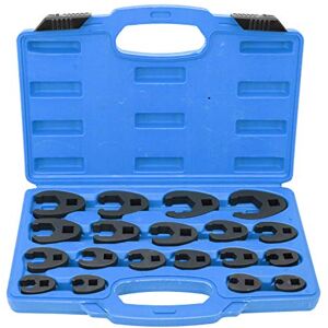 Cerlingwee Clé 19pcs Crowfoot Ensemble de clés, 1/2" 3/8" Entraînement extérieur carré Clé Crowfoot métrique Drive métrique Coffret de douilles à tuyauter 8-32 mm l'automobile - Publicité Cerlingwee Clé 19pcs Crowfoot Ensemble de clés, 1/2" 3/8" Entraînement extérieur carré Clé Crowfoot métrique Drive métrique Coffret de douilles à tuyauter 8-32 mm l'automobile - Publicité