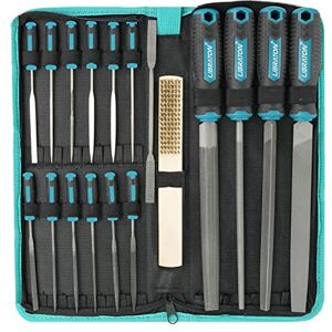 LIBRATON Limes et Râpes 31 Pièces, Grandes Lime Metal et 12 Limes de Precision avec Étui, Riffler File, 12 Papier Abrasive, Brosse, Limes à Métaux pour Menuiserie/Sculpture/Travaux manuels - Publicité LIBRATON Limes et Râpes 31 Pièces, Grandes Lime Metal et 12 Limes de Precision avec Étui, Riffler File, 12 Papier Abrasive, Brosse, Limes à Métaux pour Menuiserie/Sculpture/Travaux manuels - Publicité