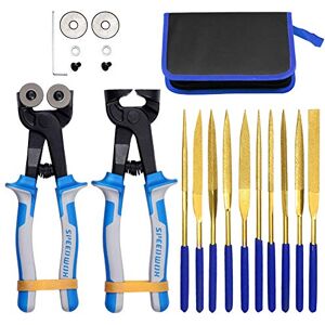 SPEEDWOX Lot de 20 pinces à outils pour mosaïque avec roue de coupe de rechange revêtue de titane Aiguille diamant Longueur totale : 180 mm Sac en cuir avec fermeture éclair - Publicité SPEEDWOX Lot de 20 pinces à outils pour mosaïque avec roue de coupe de rechange revêtue de titane Aiguille diamant Longueur totale : 180 mm Sac en cuir avec fermeture éclair - Publicité