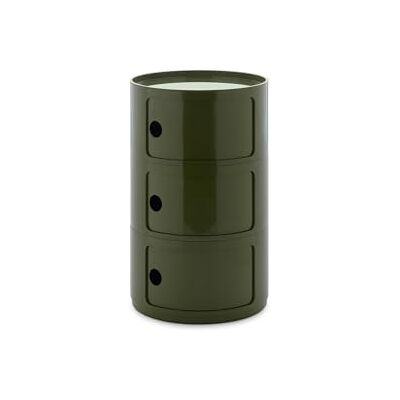 Kartell Componibili Big, Meuble Conteneur 3 éléments, Diamètre 42 cm, Vert - Publicité Kartell Componibili Big, Meuble Conteneur 3 éléments, Diamètre 42 cm, Vert - Publicité