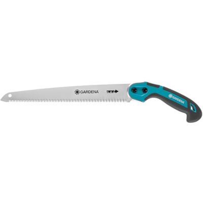 Gardena Scie xe0 xe9laguer 300 P : scie xe0 main antirouille pour le bois, denture de prxe9cision pour une coupe lisse, avec œillet de suspension et protection du tranchant (8745-20) - Publicité Gardena Scie xe0 xe9laguer 300 P : scie xe0 main antirouille pour le bois, denture de prxe9cision pour une coupe lisse, avec œillet de suspension et protection du tranchant (8745-20) - Publicité