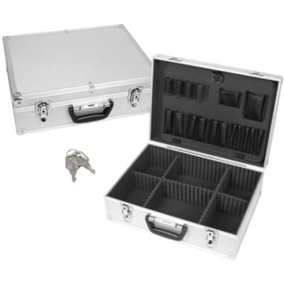 Malette à outils Perel - Aluminium, Gris, 457 x 330 x 152 mm - Type d'outil - Publicité Malette à outils Perel - Aluminium, Gris, 457 x 330 x 152 mm - Type d'outil - Publicité