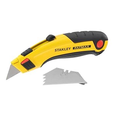 Stanley 0-10-778 Couteau avec Lame Rétractable Gamme Fatmax Système InstantChange Corps en Acier Essuie-Lame Contient Jusqu’À 5 Lames Repose Doigt en Caoutchouc Fourni avec 5 Lames - Publicité Stanley 0-10-778 Couteau avec Lame Rétractable Gamme Fatmax Système InstantChange Corps en Acier Essuie-Lame Contient Jusqu’À 5 Lames Repose Doigt en Caoutchouc Fourni avec 5 Lames - Publicité