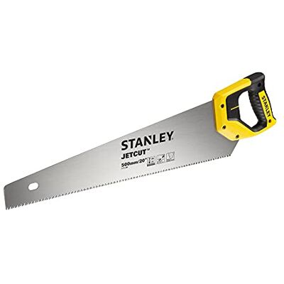 Stanley 2-15-288 Scie Égoïne JetCut Fabriquée en France Coupe de Débit moyenne Section 550 mm 7dents/Pouce Traitement HardPoint Poignée Bi matière Traçage de 45° À 90°, multicolore - Publicité Stanley 2-15-288 Scie Égoïne JetCut Fabriquée en France Coupe de Débit moyenne Section 550 mm 7dents/Pouce Traitement HardPoint Poignée Bi matière Traçage de 45° À 90°, multicolore - Publicité