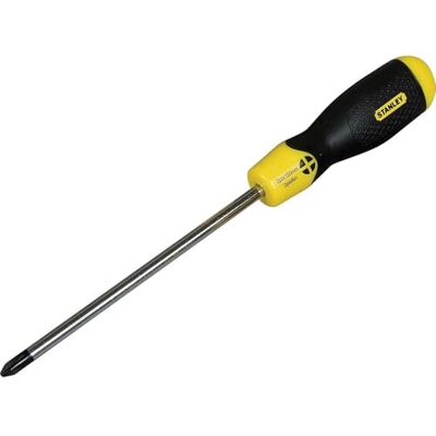 Stanley 0-64-955 Tournevis Cushion Grip Pozidriv Pz 1 X 75 Mm Fabriqué En France Utilisation Intensive -Lame En Acier Chromé Embout Magnétique Poignée Trilobée - Publicité Stanley 0-64-955 Tournevis Cushion Grip Pozidriv Pz 1 X 75 Mm Fabriqué En France Utilisation Intensive -Lame En Acier Chromé Embout Magnétique Poignée Trilobée - Publicité